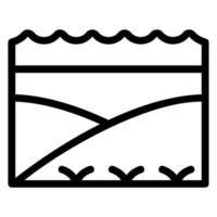 Machair line icon vector