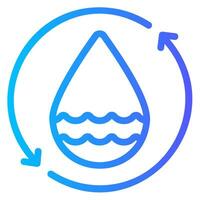 water cycle gradient icon vector