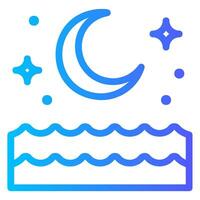 night gradient icon vector