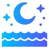 night gradient icon vector