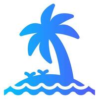 island gradient icon vector