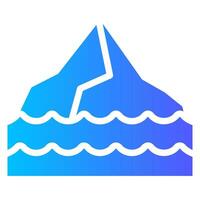 iceberg gradient icon vector