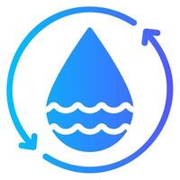 water cycle gradient icon vector