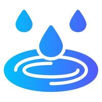 water drop gradient icon vector