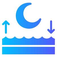 tide gradient icon vector