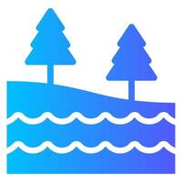 lake gradient icon vector