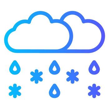 aguanieve degradado icono vector