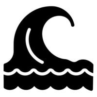 wave glyph icon vector