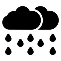 rain glyph icon vector