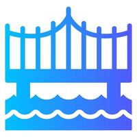 bridge gradient icon vector