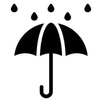 rain glyph icon vector