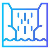 waterfall gradient icon vector