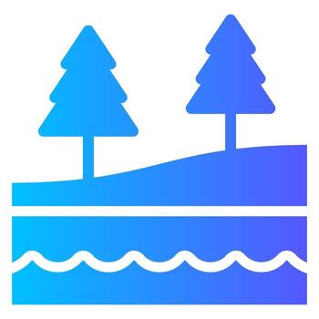 taiga degradado icono vector