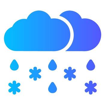 aguanieve degradado icono vector