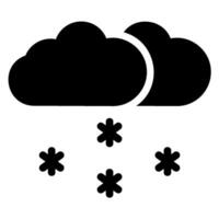 icono de glifo de nevadas vector