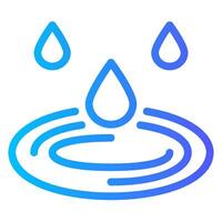 water drop gradient icon vector