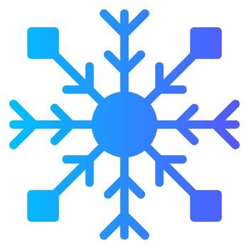 snowflake gradient icon vector