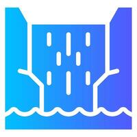 waterfall gradient icon vector