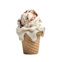 vanilla ice cream cone AI GEnerative png