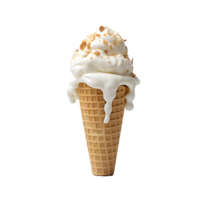 vanille la glace crème cône ai génératif png