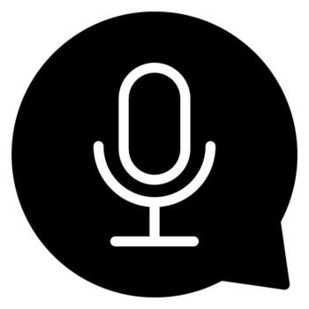 microphone glyph icon vector