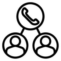 phone call line icon vector