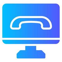 hang up gradient icon vector