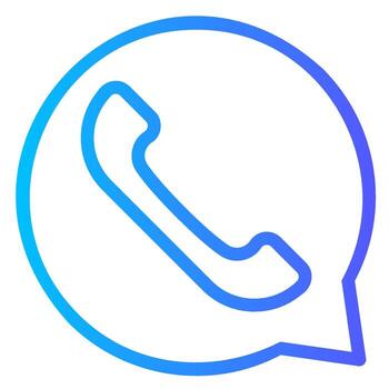 icono de degradado de teléfono vector