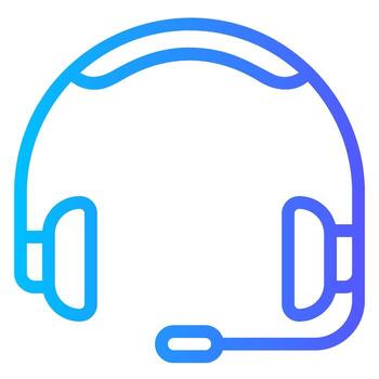 headphones gradient icon vector