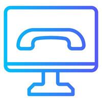 hang up gradient icon vector