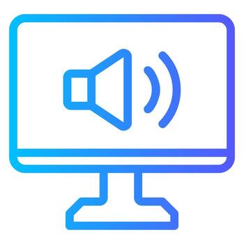 sound gradient icon vector