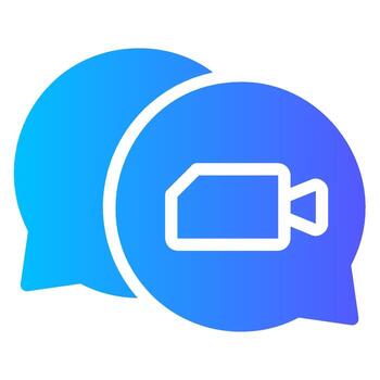 video call gradient icon vector
