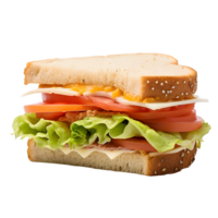 Sandwich mit Fleisch und Tomate ai generativ png