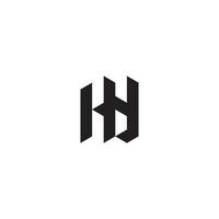 HY geometric and futuristic concept high quality logo design vector