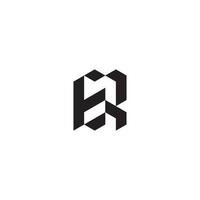 ER geometric and futuristic concept high quality logo design vector