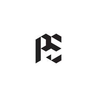 PE geometric and futuristic concept high quality logo design vector