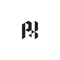 PX geometric and futuristic concept high quality logo design vector