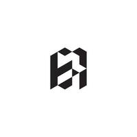 EA geometric and futuristic concept high quality logo design vector