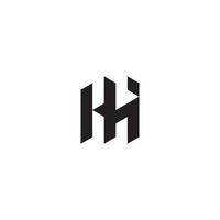 HH geometric and futuristic concept high quality logo design vector