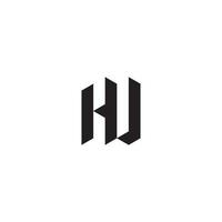 HU geometric and futuristic concept high quality logo design vector