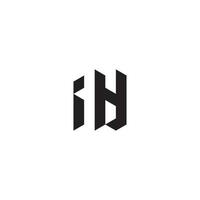 IY geometric and futuristic concept high quality logo design vector