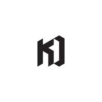 KD geometric and futuristic concept high quality logo design vector