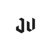 JW geometric and futuristic concept high quality logo design vector