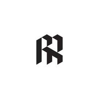 RR geometric and futuristic concept high quality logo design vector