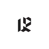 LZ geometric and futuristic concept high quality logo design vector