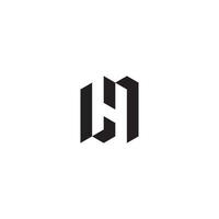 LN geometric and futuristic concept high quality logo design vector