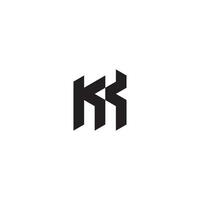 KK geometric and futuristic concept high quality logo design vector