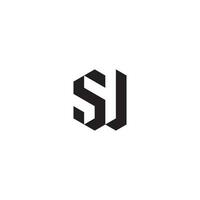 SU geometric and futuristic concept high quality logo design vector