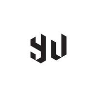 YW geometric and futuristic concept high quality logo design vector