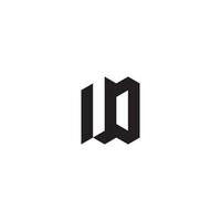 UO geometric and futuristic concept high quality logo design vector